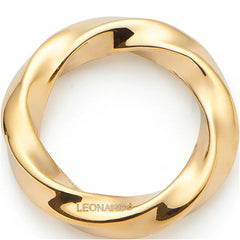 Leonardo Edelstahlring gold Lotti C&M 025689