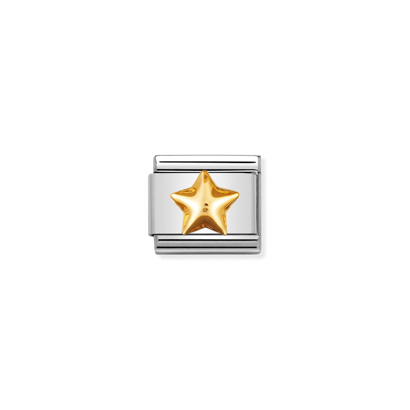 Nomination Composable Classic FUN Edelstahl und 18K-Gold (12_Gewolbter Stern)