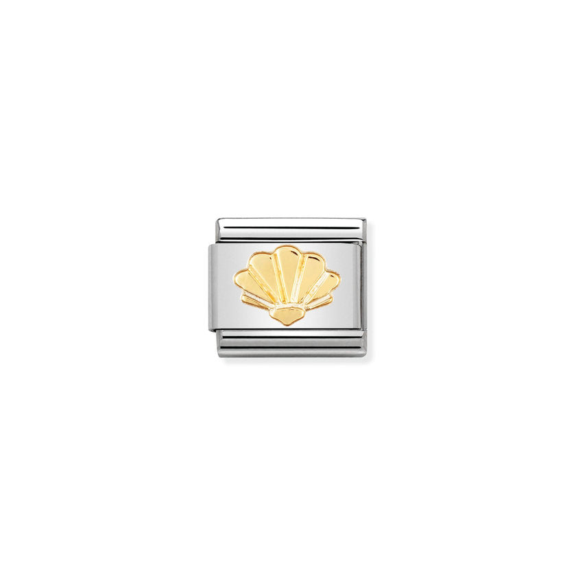 Nomination Composable Classic NATURE Edelstahl und 18K-Gold (05_Muschel)
