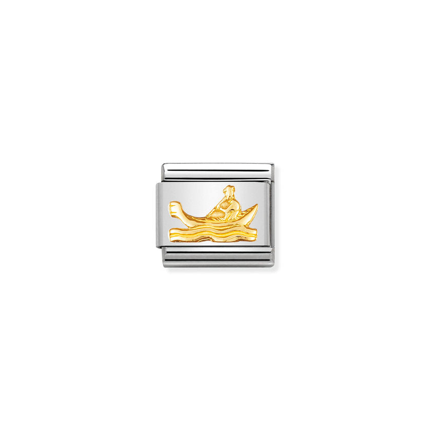 Nomination Composable Classic RELIEF Edelstahl und 18K-Gold (05_Gondel)