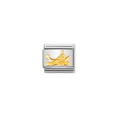 Nomination Composable Classic RELIEF Edelstahl und 18K-Gold (05_Gondel)