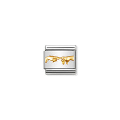 Nomination Composable Classic RELIEF Edelstahl und 18K-Gold (12_SCHOPFUNG)