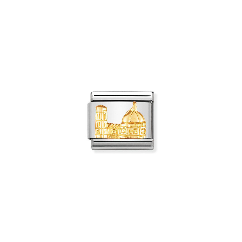 Nomination Composable Classic RELIEF MONUMENT Edelstahl und 18K-Gold (07_Dom in Florenz)