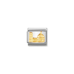 Nomination Composable Classic RELIEF MONUMENT Edelstahl und 18K-Gold (07_Dom in Florenz)
