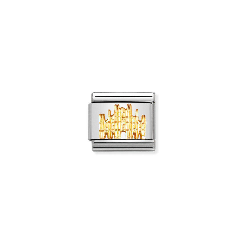 Nomination Composable Classic RELIEF MONUMENT Edelstahl und 18K-Gold (13_Mailander Dom)