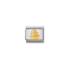 Nomination Composable Classic RELIEF MONUMENT Edelstahl und 18K-Gold (16_Pagode)