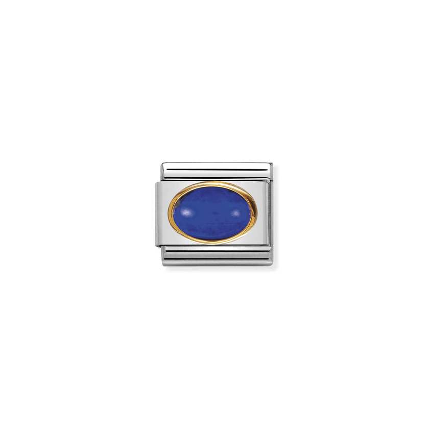 Nomination COMPOSABLE CLASSIC Edelsteine, Edelstahl und 18k gold (09_LAPISLAZULI)