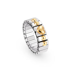Nomination Ringe XTE SMALL aus Edelstahl und 18K-Gold mit 1 Symbol (005_Herz)