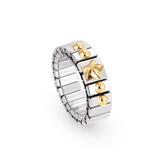 Nomination Ringe XTE SMALL aus Edelstahl und 18K-Gold mit 1 Symbol (007_Stern)