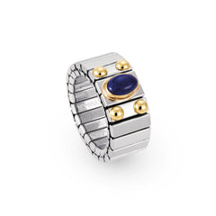 Nomination Ringe XTE MEDIUM aus Edelstahl und 18K-Gold mit 1 Edelstein (009_LAPISLAZULI)