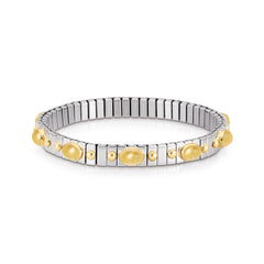 Nomination Armbander XTE SMALL Edelstahl, 18K-Gold und zehn Halbedelsteinen (007_CITRIN)