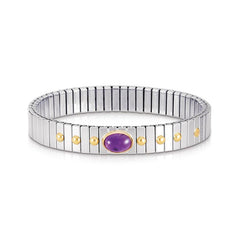 Nomination Armbander XTE MEDIUM Edelst, und 18K-Gold mit 1 Halbedelstein (002_AMETHYST)
