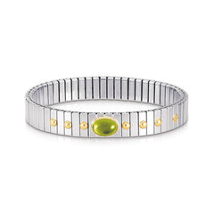Nomination Armbander XTE MEDIUM Edelst, und 18K-Gold mit 1 Halbedelstein (005_PERIDOT)