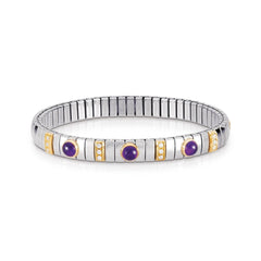 Nomination Armbander N,Y, SMALL Edelst,, 18K-Gold, Cub, Zirc und Halbedelsteine (002_AMETHYST)