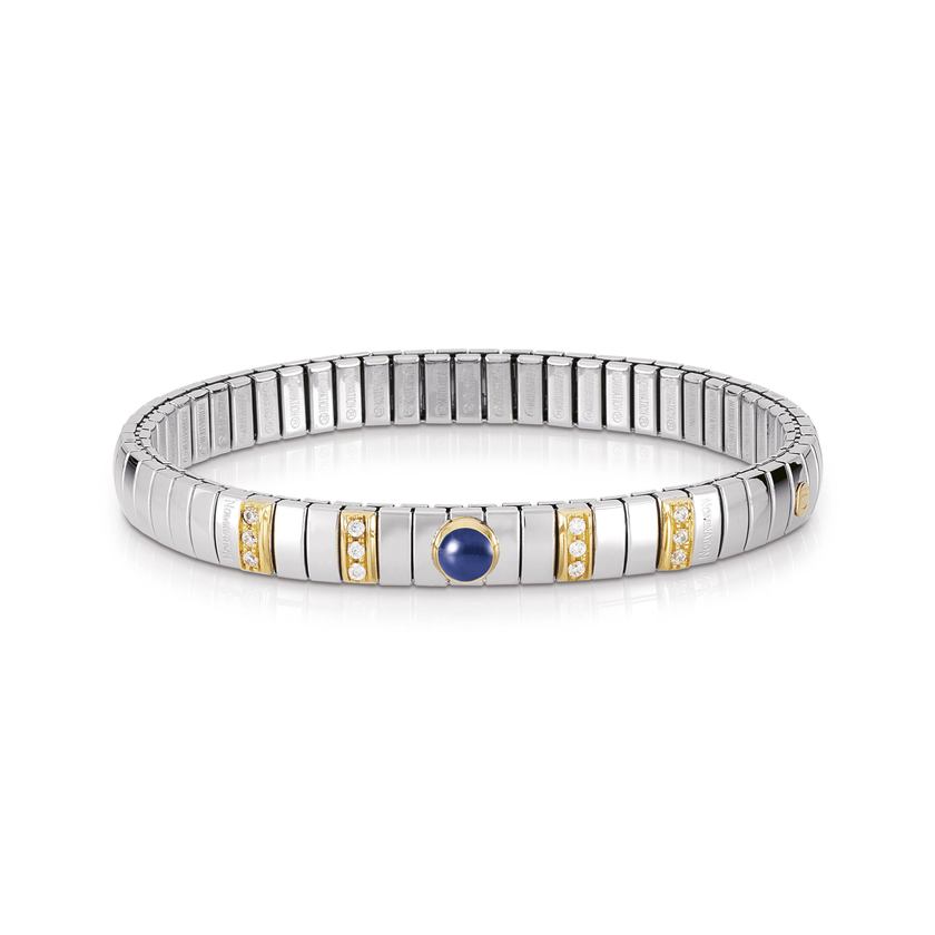 Nomination Armbander N,Y, SMALL Edelst,, 18K-Gold, Cub, Zirc und Halbedelsteine (008_SAPHIR)