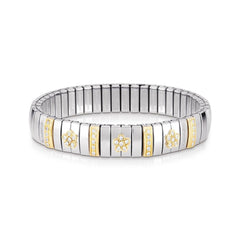 Nomination Armbander N,Y, MEDIUM aus Edelstahl, 18K-Gold und Cubic Zirconia (001_WEISS)