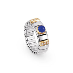 Nomination Ringe N,Y, SMALL aus Edelstahl, 18K-Gold, Cub, Zirc und Edelsteinen (009_LAPISLAZULI)