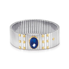 Nomination Armbander XTE EXTRA LARGE Edelst,, 18K-Gold Zirkone FACETTIERT (007_BLAU)