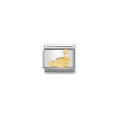 Nomination Composable Classic RELIEF MONUMENT Edelstahl und 18K-Gold (25_Palazzo Vecchio)