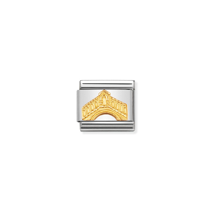 Nomination Composable Classic RELIEF MONUMENT Edelstahl und 18K-Gold (26_Rialto-Brucke)
