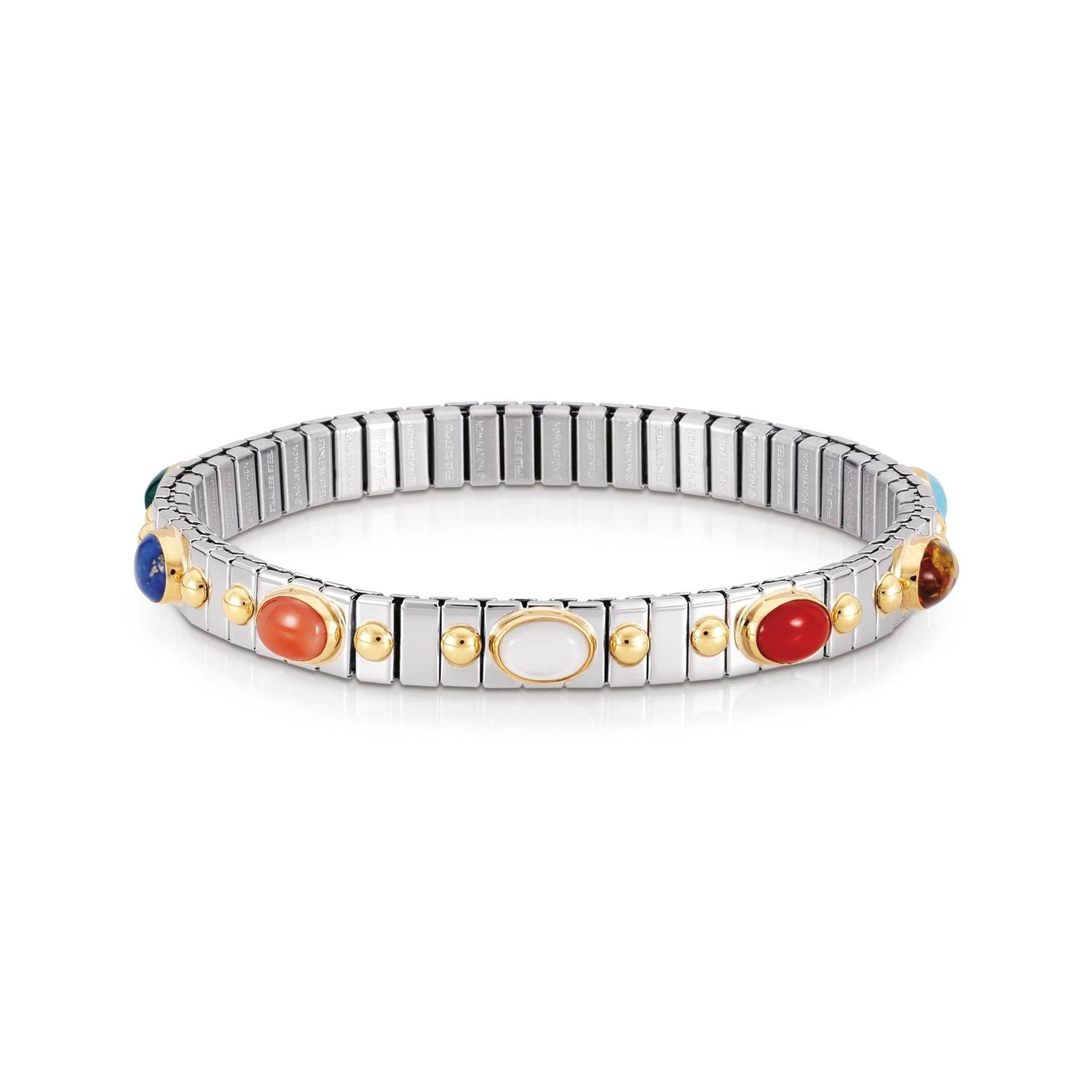Nomination Armbander XTE SMALL Edelstahl und 18K-Gold mit zehn Edelsteinen (016_MIXED)