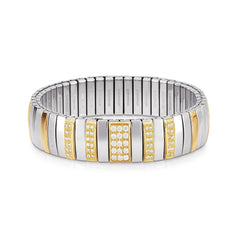 Nomination Armbander N,Y, EXTRA LARGE Edelstahl, 18K-Gold und Cubic Zirconia (001_WEISS)