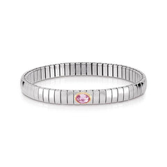 Nomination Armbaender XTE SMALL Edelstahl, 18-K-Gold u, 1 facettierten Zirkon (003_ROSA)