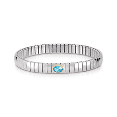 Nomination Armbaender XTE SMALL Edelstahl, 18-K-Gold u, 1 facettierten Zirkon (006_HIMMELBLAU)