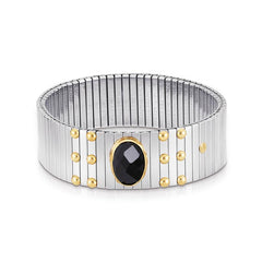 Nomination Armbander XTE EXTRA LARGE Edelst,, 18K-Gold Zirkone FACETTIERT (011_Schwarz)