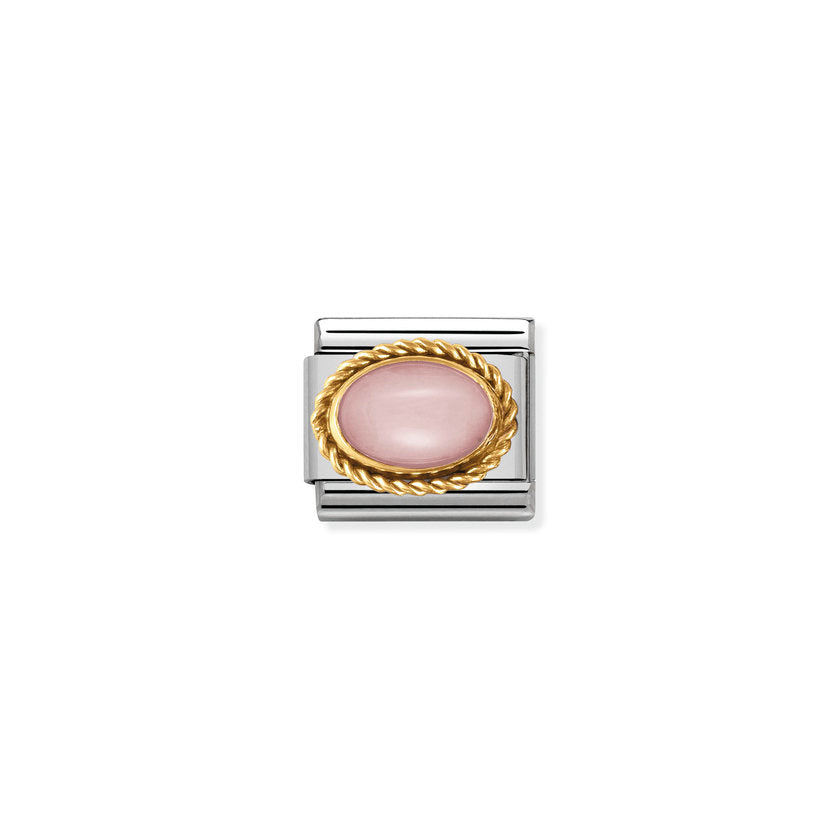 Nomination Comp, Classic EDELSTEINE Edelstahl, RANDELUNG 18-K-Gold (22_OPAL ROSA)