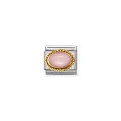 Nomination Comp, Classic EDELSTEINE Edelstahl, RANDELUNG 18-K-Gold (22_OPAL ROSA)