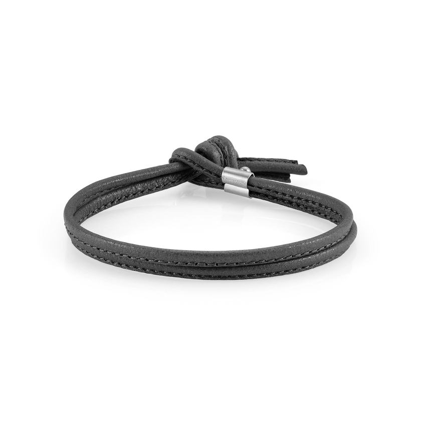 Nomination BON BON Armband aus Leder und Stahl (001_Schwarz)