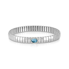 Nomination XTE Armband aus Stahl, Silber 925 und Stein FACETTIERT (GDR) (006_HIMMELBLAU)