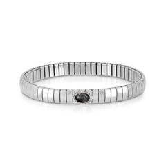 Nomination XTE Armband aus Stahl, Silber 925 und Stein FACETTIERT (GDR) (011_Schwarz)