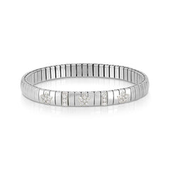 Nomination XTE Armbande aus Stahl, Silber 925 und kubisch Zirkon (WERTVOLL) (009_Stern)