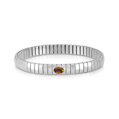 Nomination XTE Armband aus Stahl, Silber 925 und Stein FACETTIERT (012_SMOKY)