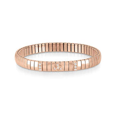 Nomination XTE Armbaende aus Edelstahl,Silver 925 und Cubic Zirkonia Ausfuehrung Rosegold (038_Blume)