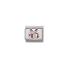 Nomination COMPOSABLE CLASSIC SYMBOLE aus Edelstahl, mit Emaille und 925er Silber verziert, (06_Rote Geschenk)