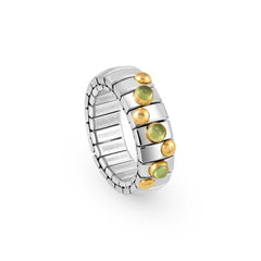 Nomination XTE Ring aus Edelstahl, Gold 18 k und Edelsteine (016_PERIDOT)