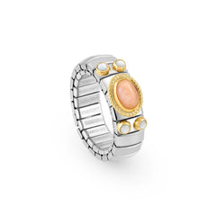Nomination XTE Ring aus Edelstahl, Gold 18 k und Edelsteine mit Fassung (029_OPALIT)