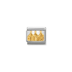 Nomination Composable Classic RELIEF MONUMENT Edelstahl und 18K-Gold (50-50)