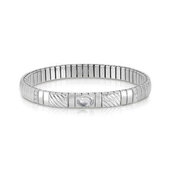 Nomination Armband XTE in Edelstahl, 925er Silber und Cubic Zirkonia (010_WEISS)