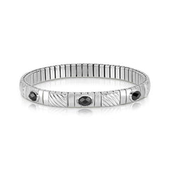 Nomination Armband XTE in Edelstahl, 925er Silber, cz und 3 Cubic Zirkonia (011_Schwarz)