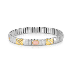 Nomination Armbaender N,Y,S, in Edelstahl, 750er Gold, Edelstein und Cubic Zirkonia (2P) (024_OPAL ROSA)