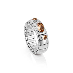 Nomination Ring XTE aus Edelstahl, 925er Silber und Zirkonia (2P1G) (012_SMOKY)