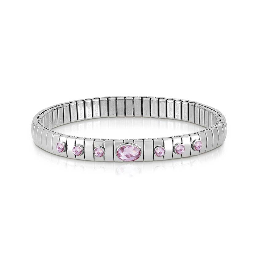 Nomination Armband XTE aus Edelstahl, 925er Silber und Edelsteinen (6P1G) (003_ROSA)