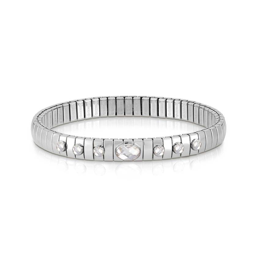 Nomination Armband XTE aus Edelstahl, 925er Silber und Edelsteinen (6P1G) (010_WEISS)