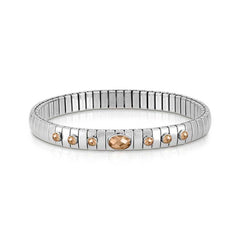Nomination Armband XTE aus Edelstahl, 925er Silber und Edelsteinen (6P1G) (024_CHAMPAGNE)