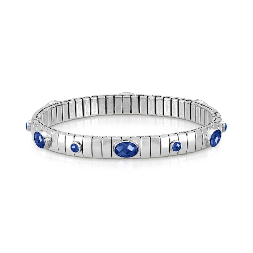 Nomination Armband XTE aus Edelstahl, 925er Silber und Edelsteinen (6P1G) (007_BLAU)