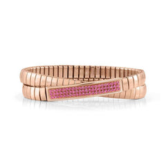Nomination Armband XTE aus Edelstahl und Crystal DOPPELT mit ROSEGOLD (030_FUCHSIA)